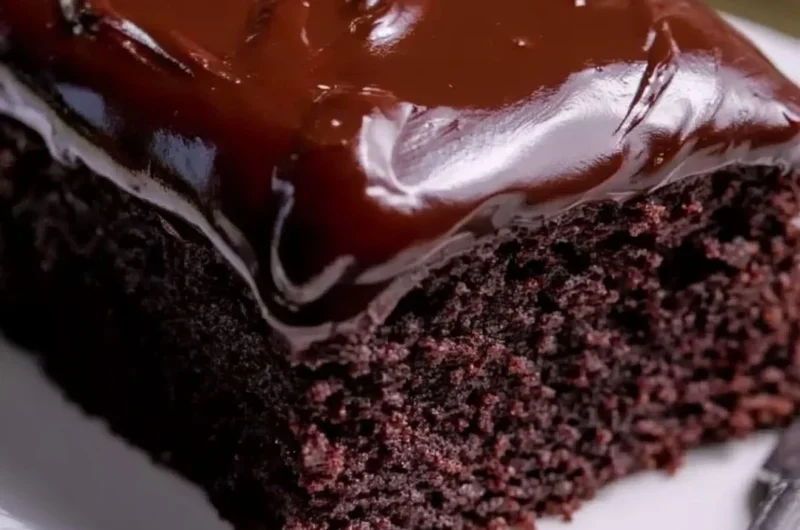 Delicious Wacky Chocolate Cake with rich frosting and unique decorations.